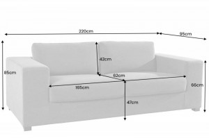 CANAPEA 220CM, STRUCTURA DE LEMN SI STOFA, ALBASTRU/NEGRU, MODEL DEOSEBIT, ARTIM GROUP SELECTION - Img 8