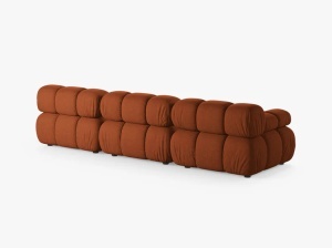CANAPEA BELLIS, CU 3 LOCURI, CARAMIZIE, CU TAPITERIE DIN TEXTIL STRUCTURAT, MICADONI - Img 3