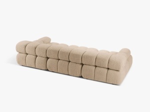 CANAPEA BELLIS, CU 3 LOCURI, NISIPIU, CU TAPITERIE DIN TEXTIL BOUCLE ROLF, MICADONI - Img 3