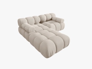 CANAPEA/COLTAR MODULAR BELLIS, 3 LOCURI, 188 CM, BEJ DESCHIS 23, TAPITERIE DIN CATIFEA 3D, DESIGN DEOSEBIT - Img 4
