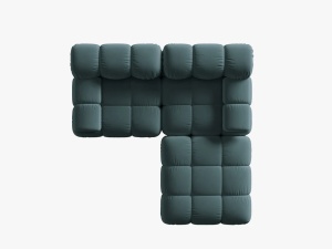 CANAPEA/COLTAR MODULAR BELLIS, 3 LOCURI, 188 CM, VERDE PETROL 87, TAPITERIE DIN CATIFEA, DESIGN DEOSEBIT - Img 3