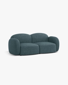 CANAPEA CU 2 LOCURI BLAIR, 194X 95, ALBASTRU DESCHIS, CU TAPITERIE DIN TEXTIL CHENILLE EDEN, MICADONI - Img 3