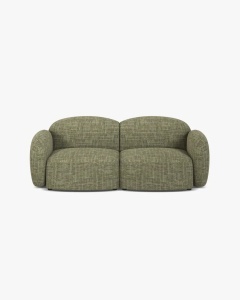 CANAPEA CU 2 LOCURI BLAIR, 194X 95, VERDE MASLINIU, CU TAPITERIE DIN TEXTIL STRUCTURAT BALTIMORE, MICADONI - Img 3
