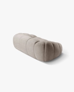 CANAPEA CU 2 LOCURI DIANA, BEJ INCHIIS, 114X214 CM, TAPITAT CU TAPITERIE DIN TEXTIL STRUCTURAT BUBBLE, MICADONI - Img 4