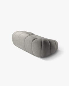 CANAPEA CU 2 LOCURI DIANA, GRI DESCHIS, 114X214 CM, TAPITAT CU TAPITERIE DIN TEXTIL STRUCTURAT BUBBLE, MICADONI - Img 4