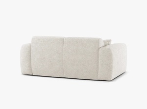 CANAPEA CU 2 LOCURI, MOLINO, 170 CM, ALB, CU TAPITERIE DIN TEXTIL BOUCLE BALOO, MICADONI - Img 3