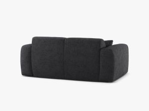 CANAPEA CU 2 LOCURI, MOLINO, 170 CM, GRI INCHIS, CU TAPITERIE DIN TEXTIL BOUCLE BALOO, MICADONI - Img 3