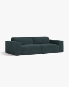 CANAPEA CU 3 LOCURI JODIE, 204X99 CM, ADANCIME SCAUN 62 CM, BEJ DESCHIS, TAPITAT CU TAPITERIE DIN TEXTIL STRUCTURAT LIBERTY, MICADONI - Img 2
