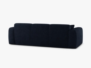 CANAPEA CU 3 LOCURI, MOLINO, 235 CM, ALBASTRU INCHIS, CU TAPITERIE DIN TEXTIL BOUCLE BALOO, MICADONI - Img 3