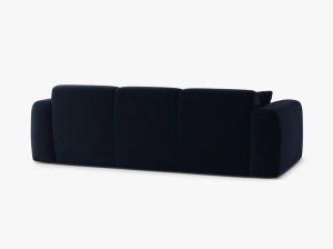 CANAPEA CU 3 LOCURI, MOLINO, 235 CM, ALBASTRU ROYAL, CU TAPITERIE DIN TEXTIL CATIFEA VELVET CASINO, MICADONI - Img 3