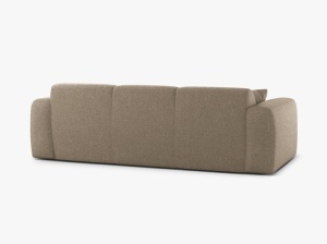 CANAPEA CU 3 LOCURI, MOLINO, 235 CM, BEJ INCHIS, CU TAPITERIE DIN TEXTIL CHENILLE EDEN, MICADONI - Img 3