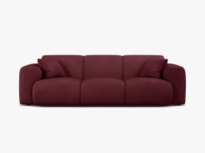 CANAPEA CU 3 LOCURI, MOLINO, 235 CM, BORDO, CU TAPITERIE DIN TEXTIL CHENILLE REBEL, MICADONI