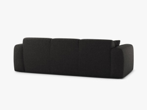 CANAPEA CU 3 LOCURI, MOLINO, 235 CM, GRI ANTRACIT, CU TAPITERIE DIN TEXTIL CHENILLE EDEN, MICADONI - Img 3