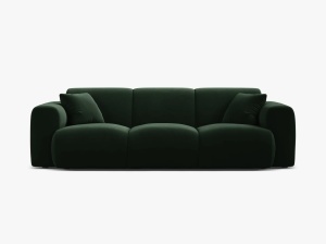CANAPEA CU 3 LOCURI, MOLINO, 235 CM, VERDE SMARALD, CU TAPITERIE DIN TEXTIL CATIFEA VELVET CASINO, MICADONI