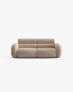 CANAPEA CU 3 LOCURI, NEO, NISIPIU, 220X100 CM, TAPITAT CU TAPITERIE DIN TEXTIL CHENILLE SILENCIO, MICADONI