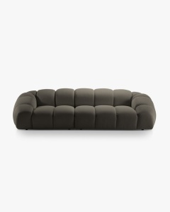 CANAPEA CU 4 LOCURI DIANA, GRI, 294X114 CM, TAPITAT CU TAPITERIE DIN TEXTIL 3D SONIC, MICADONI