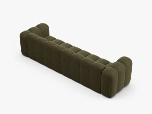 CANAPEA CU 4 LOCURI LUPIN 288, VERDE, CU TAPITERIE DIN TEXTIL CHENILLE EDEN, MICADONI - Img 3