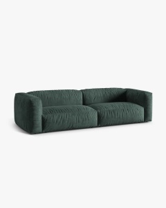 CANAPEA CU 4 LOCURI, MARTINA, VERDE MUSCHI, 320 CM, CU TAPITERIE DIN TEXTIL CATIFEA VOGUE, MICADONI - Img 2