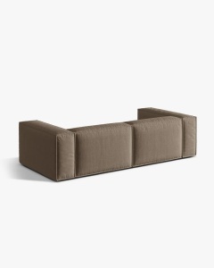 CANAPEA CU 4 LOCURI, NURIA CAPPUCCINO 250X110 CM, TAPITAT CU TAPITERIE DIN TEXTIL STRUCTURAT LIBERTY, MICADONI - Img 3