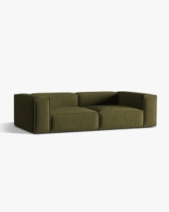 CANAPEA CU 4 LOCURI, NURIA MELANJ VERDE MUSCHI, 250X110 CM, TAPITAT CU TAPITERIE DIN TEXTIL CATIFEA PARIS, MICADONI - Img 2