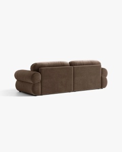 CANAPEA CU 4 LOCURI, OPHELIA, CIOCOLATIU, 257 CM, CU TAPITERIE DIN TEXTIL CATIFEA VENUS, MICADONI - Img 4