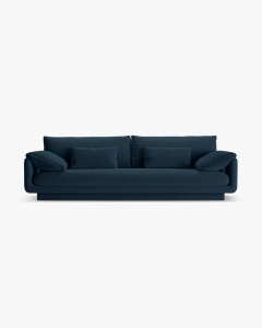 CANAPEA CU 4 LOCURI, TORINO, 250X103, ALBASTRU MARIN, CU TAPITERIE DIN TEXTIL STRUCTURAT WIND, MICADONI