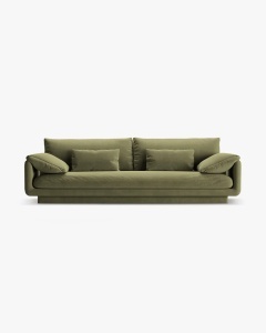 CANAPEA CU 4 LOCURI, TORINO, 250X103, VERDE DESCHIS, CU TAPITERIE DIN TEXTIL CATIFEA CASINO, MICADONI