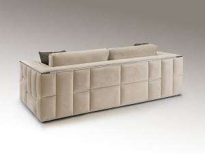 CANAPEA DE LUX, BERLIN, 9032033, 3 LOCURI, BEJ/CROM, DESIGN MODERN - Img 2