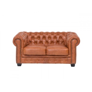 CANAPEA DE LUX CHESTERFIELD 155CM, 2 LOCURI, DIN PIELE NATURALA, CULOARE MARO, ARTIM SELECTION