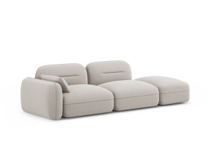 CANAPEA ELEGANTA 3 LOCURI, SYDNEY, BEIGE DESCHIS, DREAPTA, MATERIAL CATIFEA, ARTIM GROUP SELECTION - Img 5