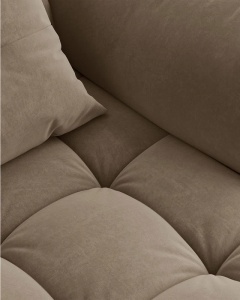 CANAPEA EXTENSIBILA CU 3 LOCURI, BLOOM, 232 CM, MARO DESCHIS, CU TAPITERIE DIN TEXTIL CATIFEA CASINO, MICADONI - Img 5