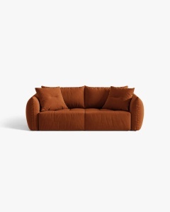 CANAPEA EXTENSIBILA CU 3 LOCURI, BLOOM, 250 CM, CARAMIZIU, CU TAPITERIE DIN TEXTIL CATIFEA CASINO, MICADONI