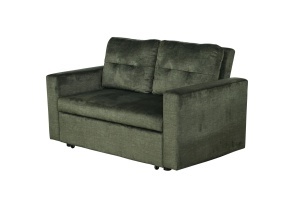 CANAPEA EXTENSIBILA DE APARTAMENT, SMART 140CM, 2 LOCURI, DIN LEMN SI MATERIAL CATIFEA, CULOARE VERDE, INVICTA INTERIOR - Img 10