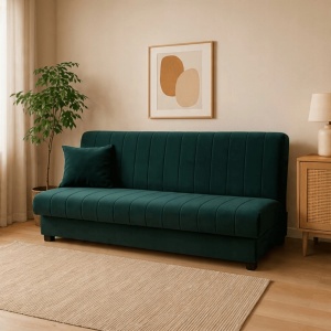 CANAPEA EXTENSIBILA, DE BUGET, ARTIM MEBLE, MATERIAL TEXTIL SI LEMN, DIVERSE CULORI, STIL MODERN - Img 11