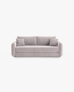 CANAPEA EXTENSIBILA DORMI, GRI DESCHIS, 225X94 CM, TAPITAT CU TAPITERIE DIN TEXTIL CATIFEA SALVADOR, MICADONI