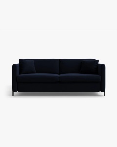 CANAPEA EXTENSIBILA GLORIA, CU 2 LOCURI, ALBASTRU ROYAL, 102X186 CM, TAPITAT CU TAPITERIE DIN TEXTIL CATIFEA SALVADOR, MICADONI