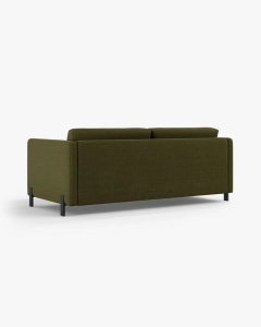 CANAPEA EXTENSIBILA GLORIA, CU 2 LOCURI, VERDE, 102X206 CM, TAPITAT CU TAPITERIE DIN TEXTIL STRUCTURAT BJORN, MICADONI - Img 3