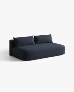 CANAPEA EXTENSIBILA HENA, CU 3 LOCURI, ALBASTRU ROYAL, 205X112 CM, TAPITAT CU TAPITERIE DIN TEXTIL STRUCTURAT MOLYBDEN, MICADONI - Img 2