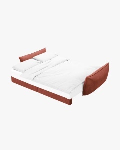 CANAPEA EXTENSIBILA KAELLE, 244 CM, CU 3 LOCURI, CARAMIZIU, CU TAPITERIE DIN TEXTIL CHENILLE OVER THE HORIZON, MICADONI - Img 2