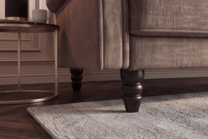 CANAPEA EXTENSIBILA MAISON BELLE 220CM, REALIZATA DIN LEMN SI CATIFEA, CULOARE GRI, INVICTA INTERIOR - Img 6