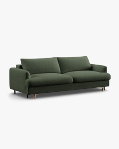 CANAPEA EXTENSIBILA NAOMI, CU 3 LOCURI, VERDE MUSCHI, 233X110 CM, TAPITAT CU TAPITERIE DIN TEXTIL STRUCTURAT LIBERTY, MICADONI - Img 6