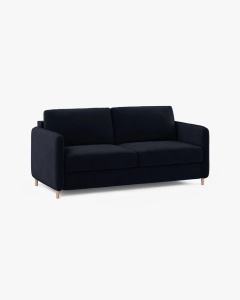 CANAPEA EXTENSIBILA SIMO, ALBASTRU ROYAL, 225X94 CM, TAPITAT CU TAPITERIE DIN TEXTIL CATIFEA SALVADOR, MICADONI - Img 4