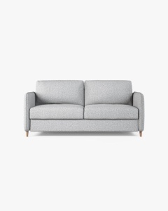 CANAPEA EXTENSIBILA SIMO, GRI DESCHIS, 225X94 CM, TAPITAT CU TAPITERIE DIN TEXTIL STRUCTURAT BABEL, MICADONI