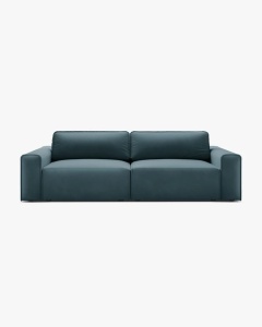 CANAPEA EXTENSIBILA VICTOR, ALBASTRU, 246X100 CM, TAPITAT CU TAPITERIE DIN TEXTIL CATIFEA PARIS, MICADONI