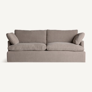 CANAPEA FERFAY, GRI, CONFECTIONATA DIN LEMN, SPUMA SI POLIESTER, STIL MODERN