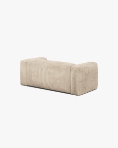 CANAPEA MARTINA, CU 2 LOCURI, BEJ DESCHIS, 200 CM, CU TAPITERIE DIN TEXTIL CORDOI TILIA, MICADONI - Img 3