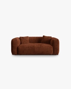 CANAPEA MARTINA, CU 2 LOCURI, CARAMIZIU, 200 CM, CU TAPITERIE DIN TEXTIL CORDOI TILIA, MICADONI