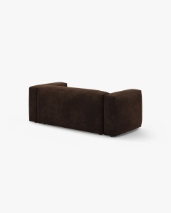 CANAPEA MARTINA, CU 2 LOCURI, CIOCOLATIU, 200 CM, CU TAPITERIE DIN TEXTIL CATIFEA VOGUE, MICADONI - Img 2