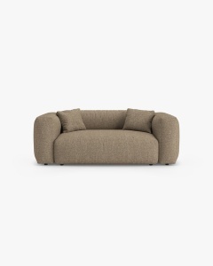 CANAPEA MARTINA, CU 2 LOCURI, GRI ANTRACIT, 200 CM, CU TAPITERIE DIN TEXTIL BOUCLE MONET, MICADONI
