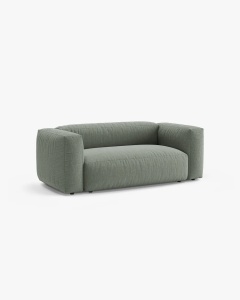 CANAPEA MARTINA, CU 2 LOCURI, VERDE MUSCHI, 200 CM, CU TAPITERIE DIN TEXTIL STRUCTURAT BOSTON, MICADONI - Img 2